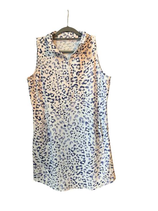 Tommy Bahama Aubrey IslandZone Leopard Print Sleeveless Golf Dress Medium - Picture 2 of 5